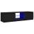 Comodă TV cu lumini LED, negru, 140x40x35,5 cm GartenMobel Dekor