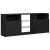 Comodă TV cu lumini LED, negru, 120x30x50 cm GartenMobel Dekor