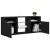 Comodă TV cu lumini LED, negru, 120x30x50 cm GartenMobel Dekor