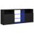 Comodă TV cu lumini LED, negru, 120x30x50 cm GartenMobel Dekor