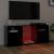 Comodă TV cu lumini LED, negru, 120x30x50 cm GartenMobel Dekor