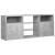 Comodă TV cu lumini LED, gri beton, 120x30x50 cm GartenMobel Dekor