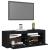 Comodă TV cu lumini LED, negru, 120x35x40 cm GartenMobel Dekor