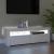 Comodă TV cu lumini LED, alb extralucios, 120x35x40 cm GartenMobel Dekor