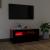 Comodă TV cu lumini LED, negru, 90x35x40 cm GartenMobel Dekor
