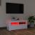 Comodă TV cu lumini LED, alb extralucios, 90x35x40 cm GartenMobel Dekor