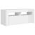 Comodă TV cu lumini LED, alb extralucios, 90x35x40 cm GartenMobel Dekor
