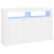 Servantă cu lumini LED, alb, 115,5x30x75 cm GartenMobel Dekor