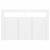 Servantă cu lumini LED, alb, 115,5x30x75 cm GartenMobel Dekor