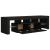 Comodă TV cu lumini LED, negru, 140x36,5x40 cm GartenMobel Dekor