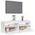 Comodă TV cu lumini LED, alb extralucios, 120x35x40 cm GartenMobel Dekor