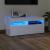 Comodă TV cu lumini LED, alb extralucios, 90x35x40 cm GartenMobel Dekor