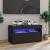 Comodă TV cu lumini LED, negru, 75x35x40 cm GartenMobel Dekor