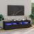 Comode TV cu lumini LED, 2 buc., negru, 75x35x40 cm GartenMobel Dekor