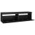 Comode TV cu lumini LED, 2 buc., negru, 75x35x40 cm GartenMobel Dekor