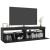Comode TV cu lumini LED, 2 buc., negru, 75x35x40 cm GartenMobel Dekor