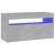 Comodă TV cu lumini LED, gri beton, 75x35x40 cm GartenMobel Dekor