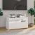 Comodă TV cu lumini LED, alb extralucios, 75x35x40 cm GartenMobel Dekor