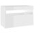 Comode TV cu lumini LED, 2 buc., alb extralucios, 60x35x40 cm GartenMobel Dekor