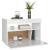 Comode TV cu lumini LED, 2 buc., alb extralucios, 60x35x40 cm GartenMobel Dekor