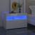 Comode TV cu lumini LED, 2 buc., alb extralucios, 60x35x40 cm GartenMobel Dekor