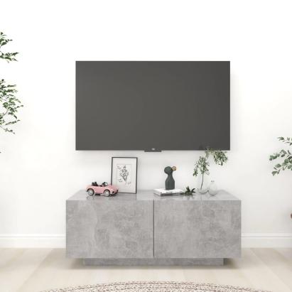 Comodă TV, gri beton, 100x35x40 cm, lemn prelucrat GartenMobel Dekor