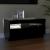 Comodă TV cu lumini LED, negru, 80x35x40 cm GartenMobel Dekor