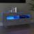 Comodă TV cu lumini LED, gri beton, 80x35x40 cm GartenMobel Dekor