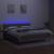 Pat cu arcuri, saltea și LED, gri taupe, 180x200 cm, textil GartenMobel Dekor