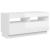 Comodă TV cu lumini LED, alb extralucios, 80x35x40 cm GartenMobel Dekor