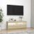 Comodă TV cu lumini LED, stejar sonoma, 100x35x40 cm GartenMobel Dekor