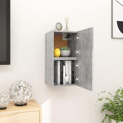 Dulapuri TV montaj pe perete, 2 buc., gri beton, 30,5x30x30 cm GartenMobel Dekor