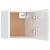 Dulap TV suspendat, alb extralucios. 30,5x30x30 cm GartenMobel Dekor