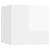 Dulap TV suspendat, alb extralucios. 30,5x30x30 cm GartenMobel Dekor