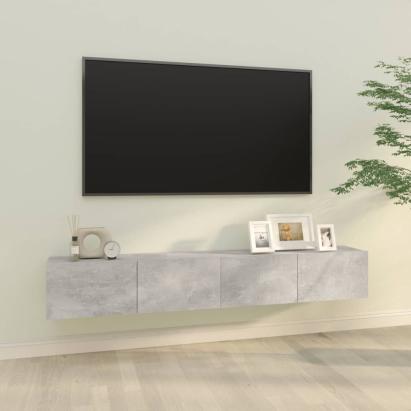 Dulapuri TV perete 2 buc. gri beton 100x30x30 cm lemn compozit GartenMobel Dekor