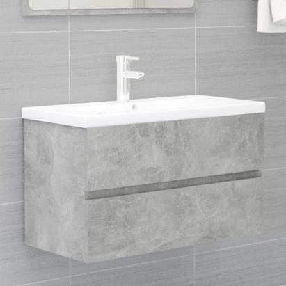 Dulap de chiuvetă, gri beton, 80x38,5x45 cm, PAL GartenMobel Dekor