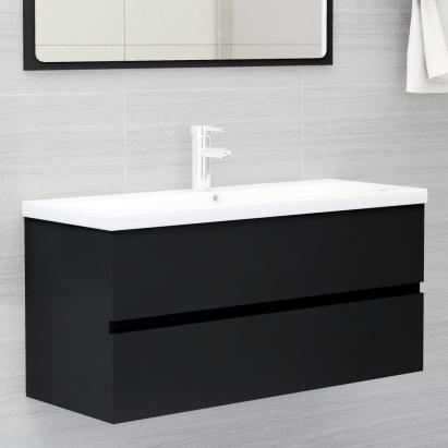 Dulap chiuvetă, negru, 100x38,5x45 cm, lemn prelucrat GartenMobel Dekor