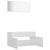Set mobilier de baie, 2 piese, alb extralucios, PAL GartenMobel Dekor