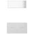 Set mobilier de baie, 2 piese, alb extralucios, PAL GartenMobel Dekor