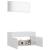 Set mobilier de baie, 2 piese, alb extralucios, PAL GartenMobel Dekor