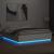 Cadru de pat cu lumini LED, alb, 200x200 cm, lemn prelucrat GartenMobel Dekor