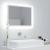 Oglindă de baie cu LED, alb, 60x8,5x37 cm, acril GartenMobel Dekor