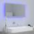 Oglindă de baie cu LED, gri beton, 80x8,5x37 cm, acril GartenMobel Dekor