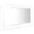 Oglindă de baie cu LED, alb extralucios, 90x8,5x37 cm, acril GartenMobel Dekor