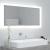 Oglindă de baie cu LED, gri beton, 100x8,5x37 cm, acril GartenMobel Dekor