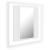 Dulap de baie cu oglindă & LED, alb, 40x12x45 cm, acril GartenMobel Dekor