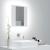 Dulap de baie cu oglindă & LED, alb, 40x12x45 cm, acril GartenMobel Dekor