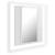 Dulap de baie cu oglindă și LED, alb extralucios 40x12x45 acril GartenMobel Dekor