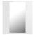Dulap de baie cu oglindă și LED, alb extralucios 40x12x45 acril GartenMobel Dekor