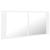 Dulap de baie cu oglindă și LED, alb, 100x12x45 cm, acril GartenMobel Dekor